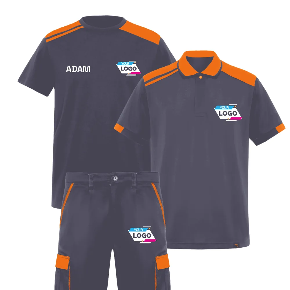 Workwear set with a logo and a name